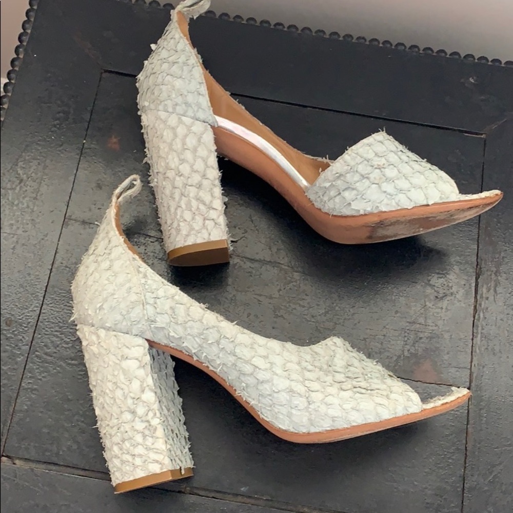 3.1 Phillip Lim soft leather peep toe heels unique - Picture 14 of 16